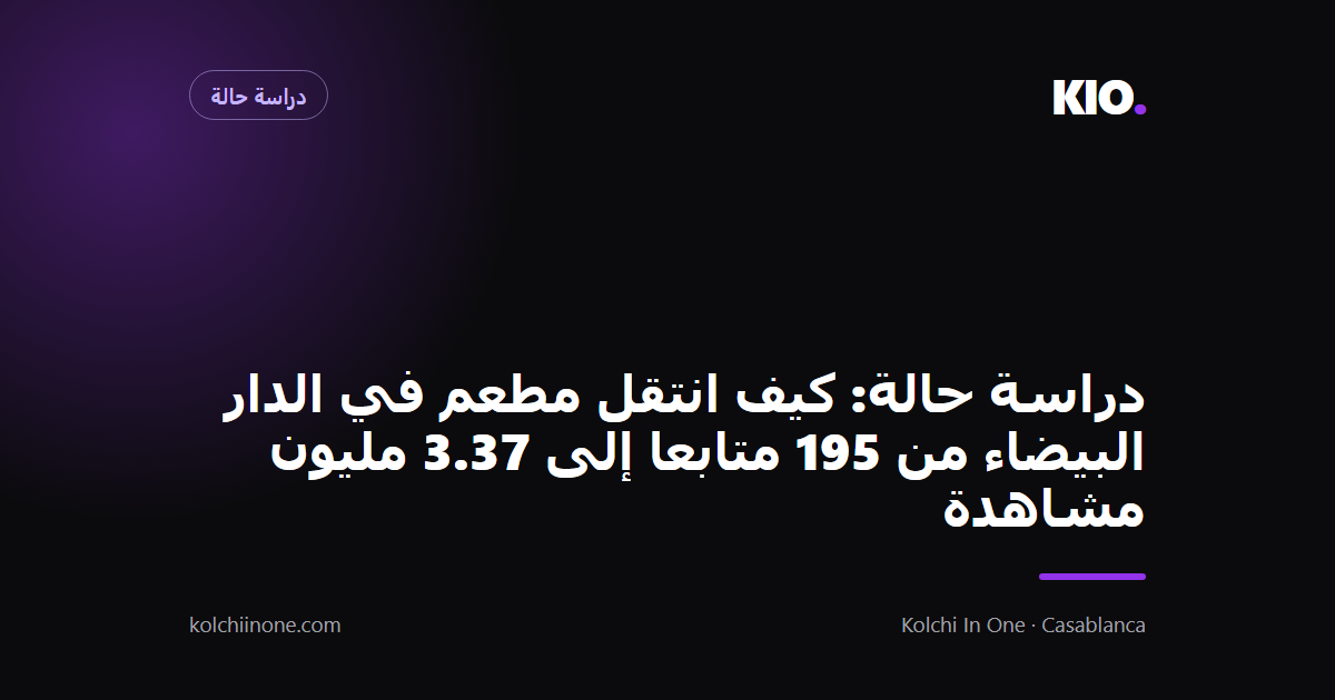 دراسة حالة: كيف انتقل مطعم في الدار البيضاء من 195 متابعا إلى 3.37 مليون مشاهدة