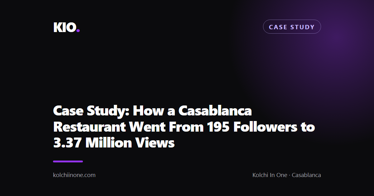 Case Study: How a Casablanca Restaurant Went From 195 Followers to 3.37 Million Views